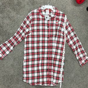 Disney Holiday Plaid Night Shirt NWT